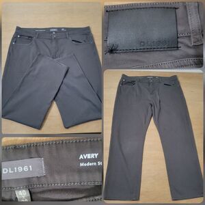 DL1961 Avery Modern Straight Men's Pant Size 40x29 Gray